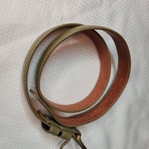 American Apparel small belt. 1st hole at 25". Last hole at 28"